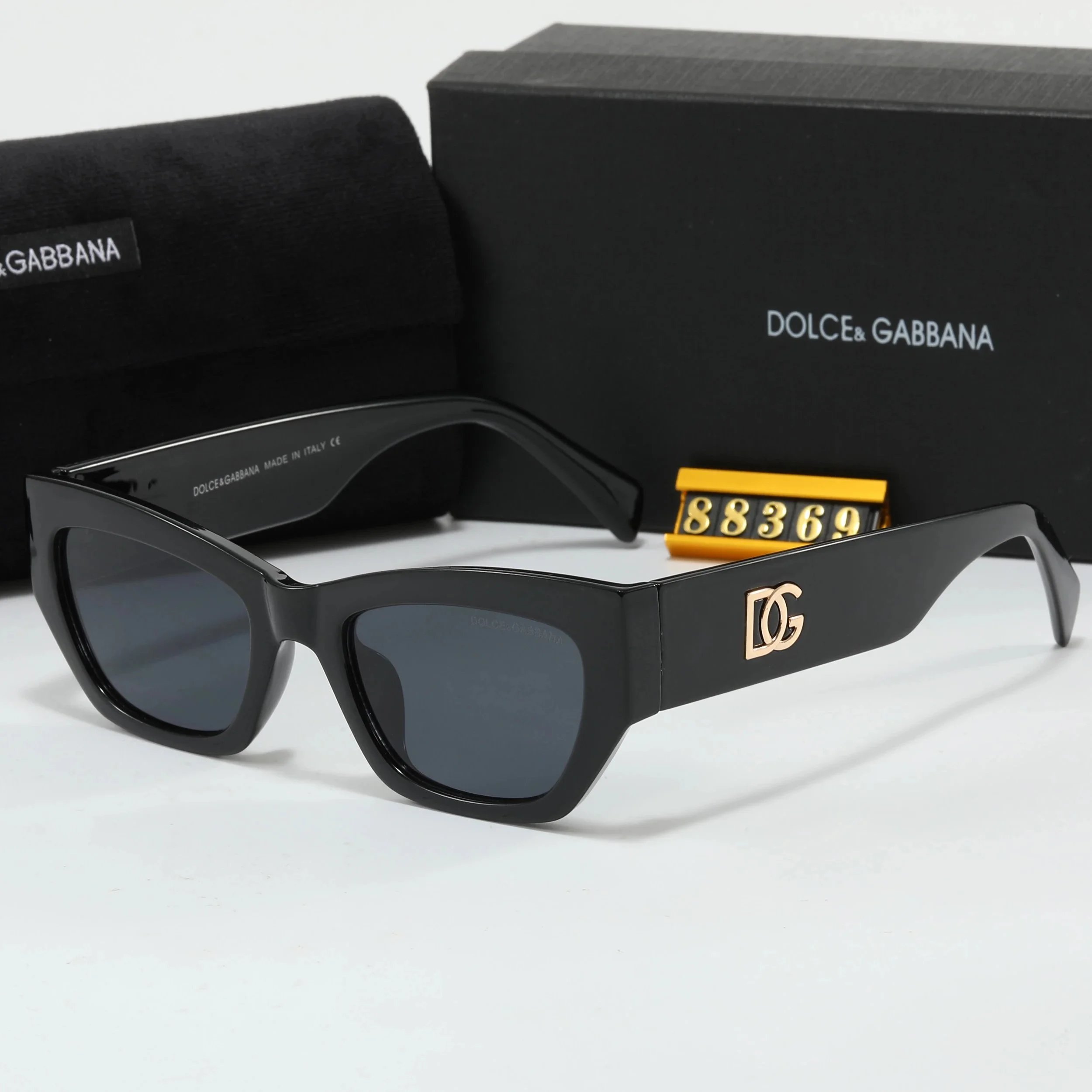 Dolce & Gabbana DG Logo Black Gradient Lens Sunglasses - 4