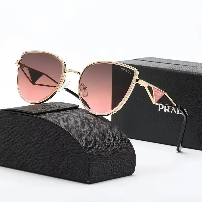 Prada Cat-Eye Gradient Pink Gold Sunglasses - 1