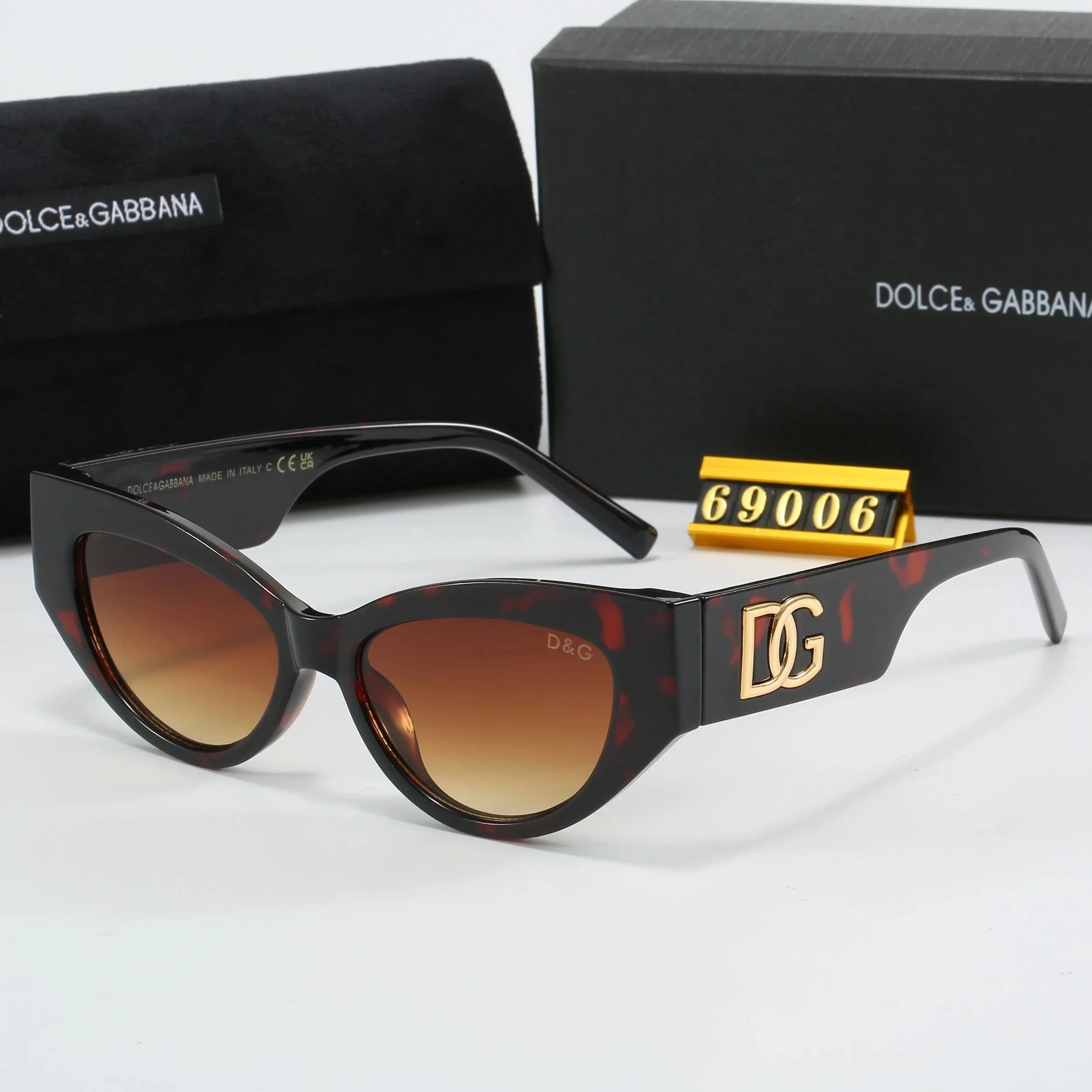 Dolce & Gabbana DG Logo Tortoiseshell Cat-Eye Sunglasses - 1