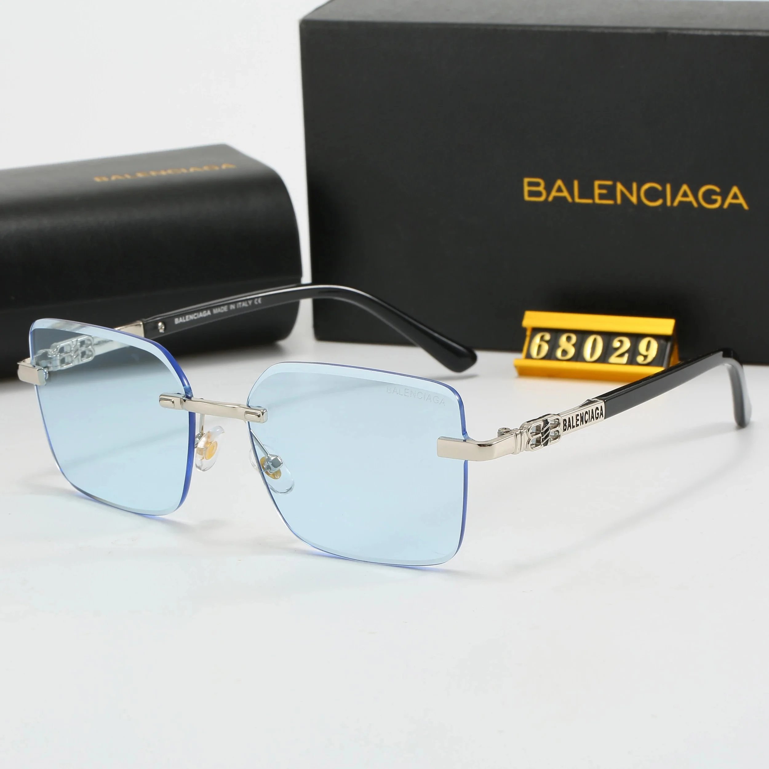 Balenciaga Rimless Gradient Purple Sunglasses - 10