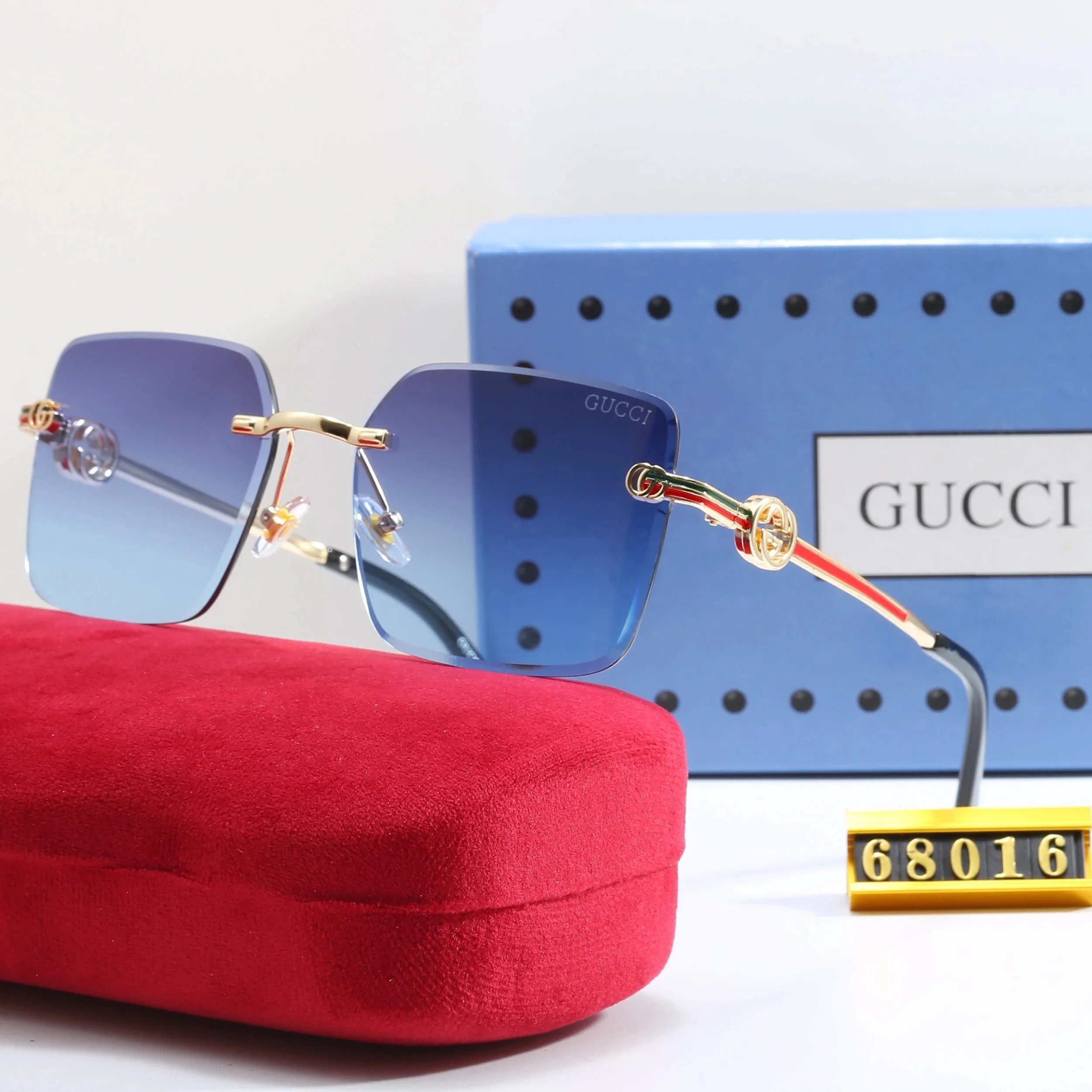 Gucci GG Marmont Square Sunglasses Black Tortoiseshell - 5