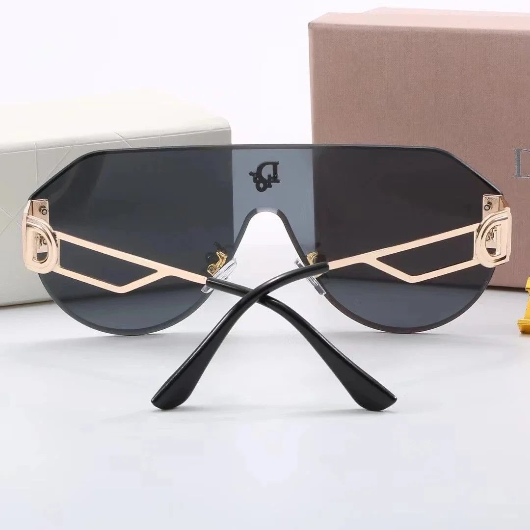 Dior Square Rimless Sunglasses Gray Gold - 3