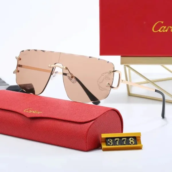 Cartier Panthère De Cartier Shield Sunglasses Rose Gold Pink Gradient - 1