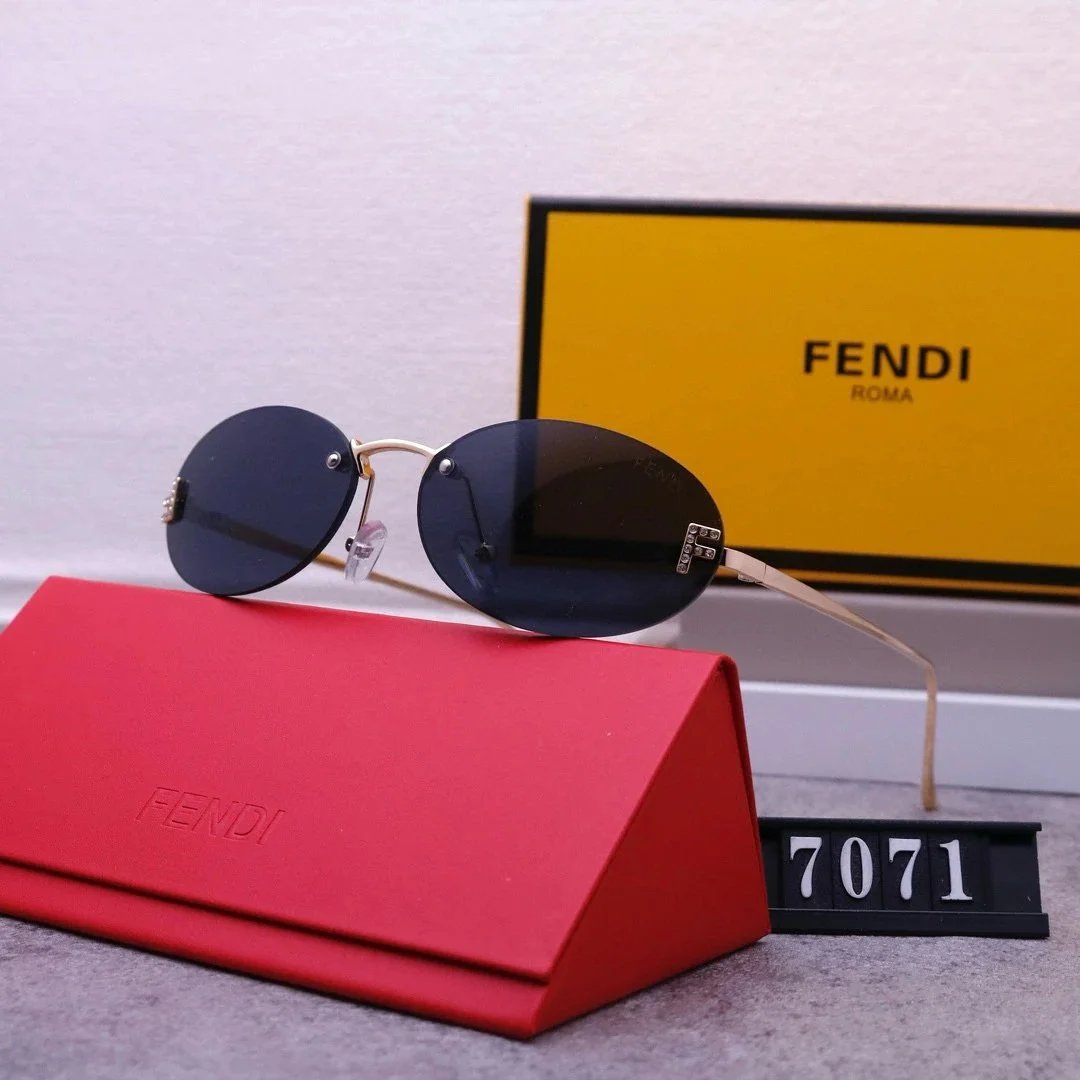 Fendi Square Frame Yellow Lens Sunglasses - 6
