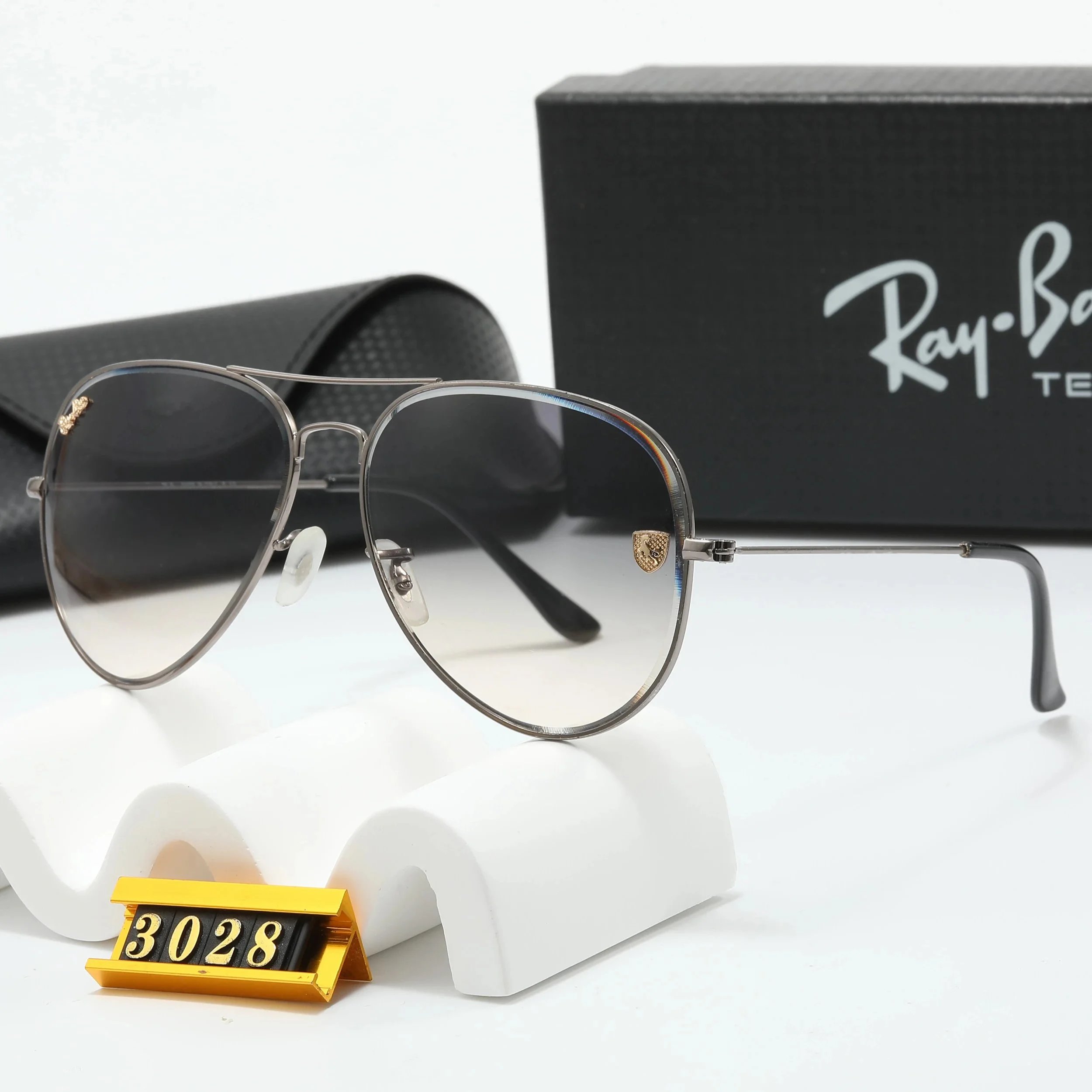 Ray-Ban Aviator Gradient Pink-Gold Sunglasses - 7