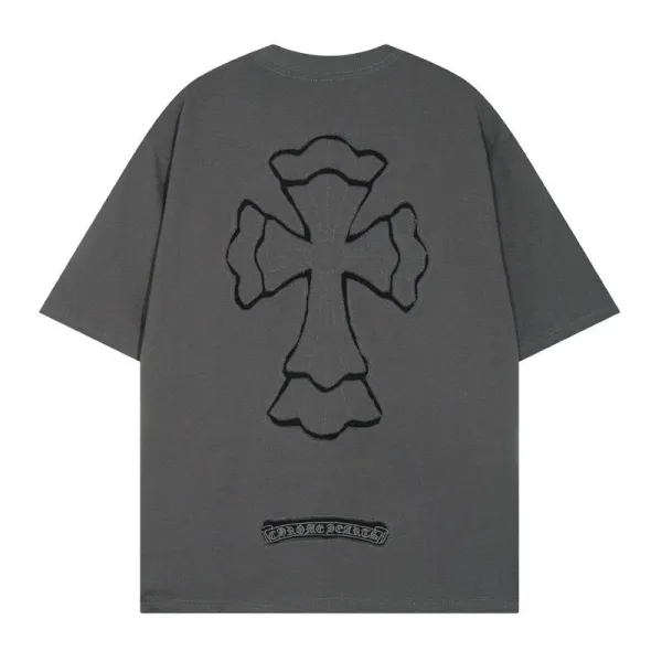 Off-White Cross Motif Embroidered Black T-Shirt - 17
