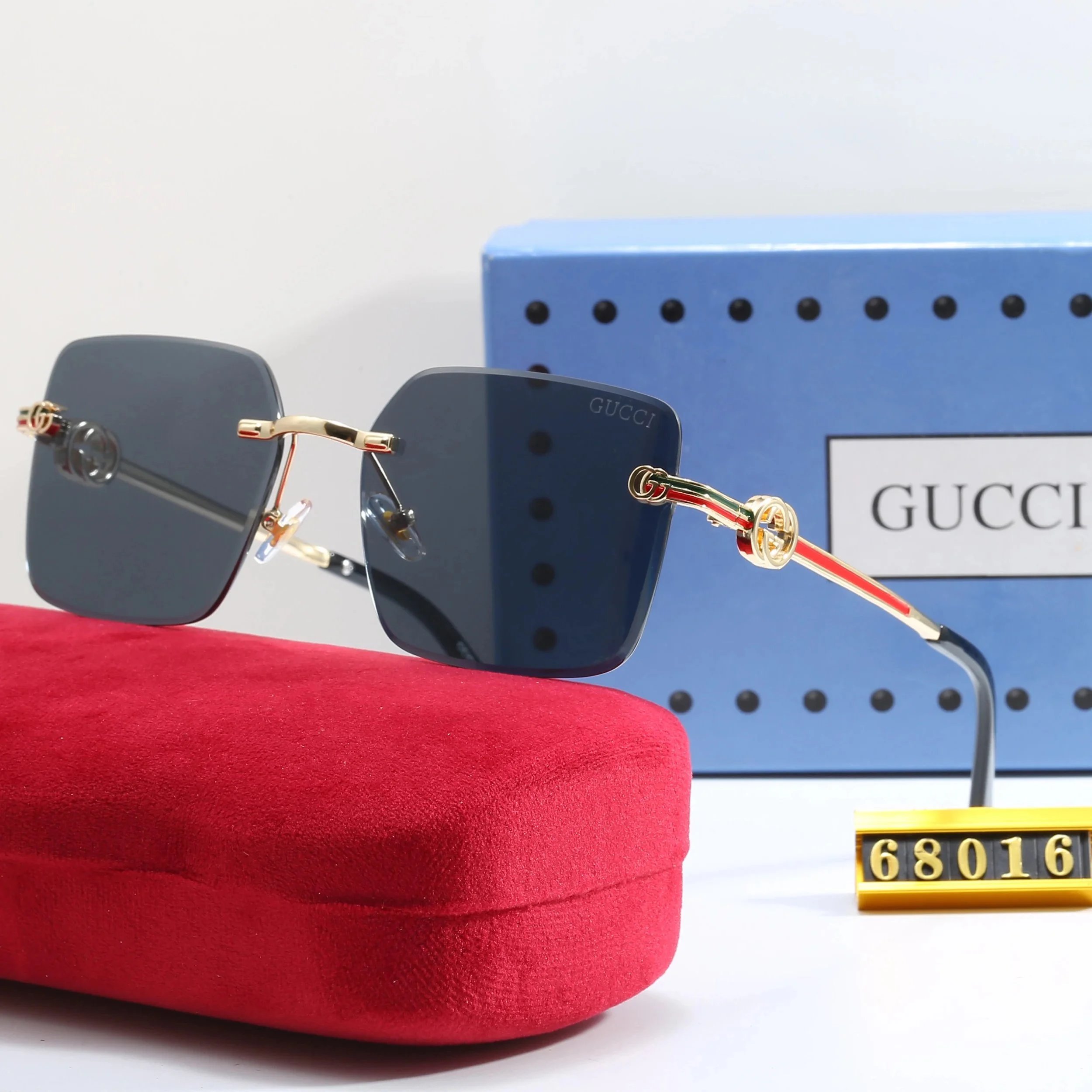 Gucci GG Marmont Square Sunglasses Black Tortoiseshell - 9