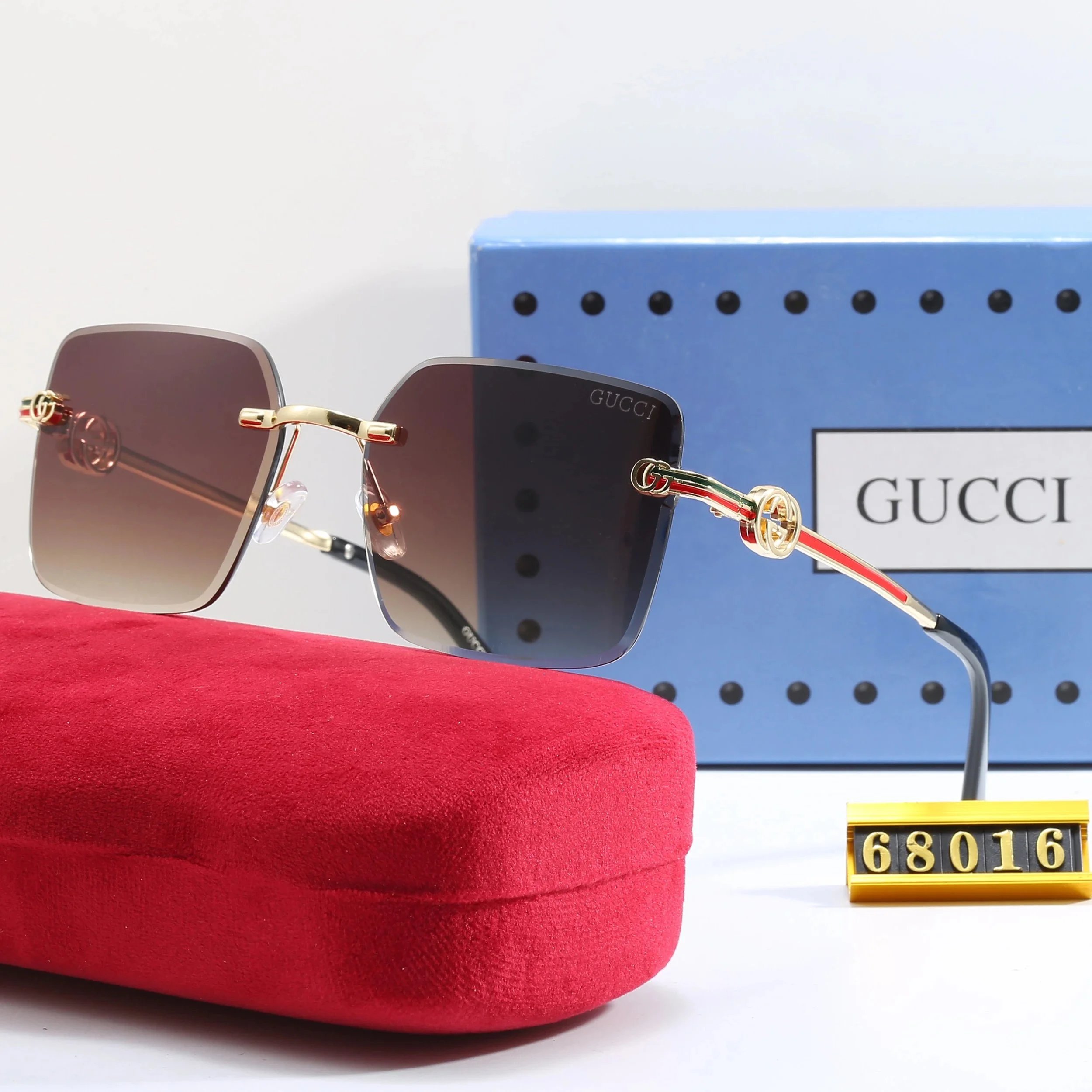 Gucci GG Marmont Square Sunglasses Black Tortoiseshell - 10