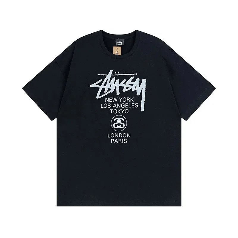 Stüssy T-Shirts Short-Sleeve Logo Print — 37