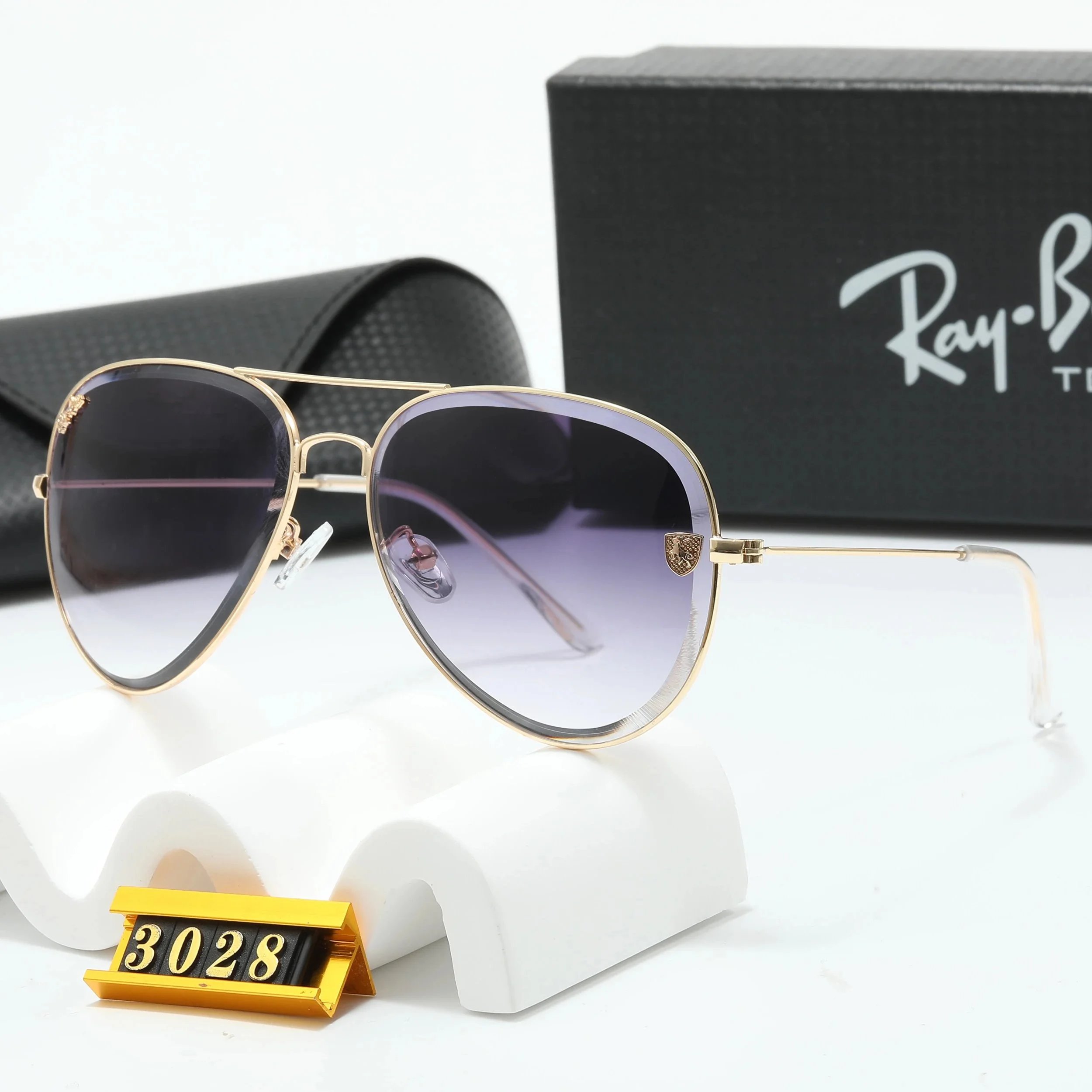 Ray-Ban Aviator Gradient Pink-Gold Sunglasses - 11
