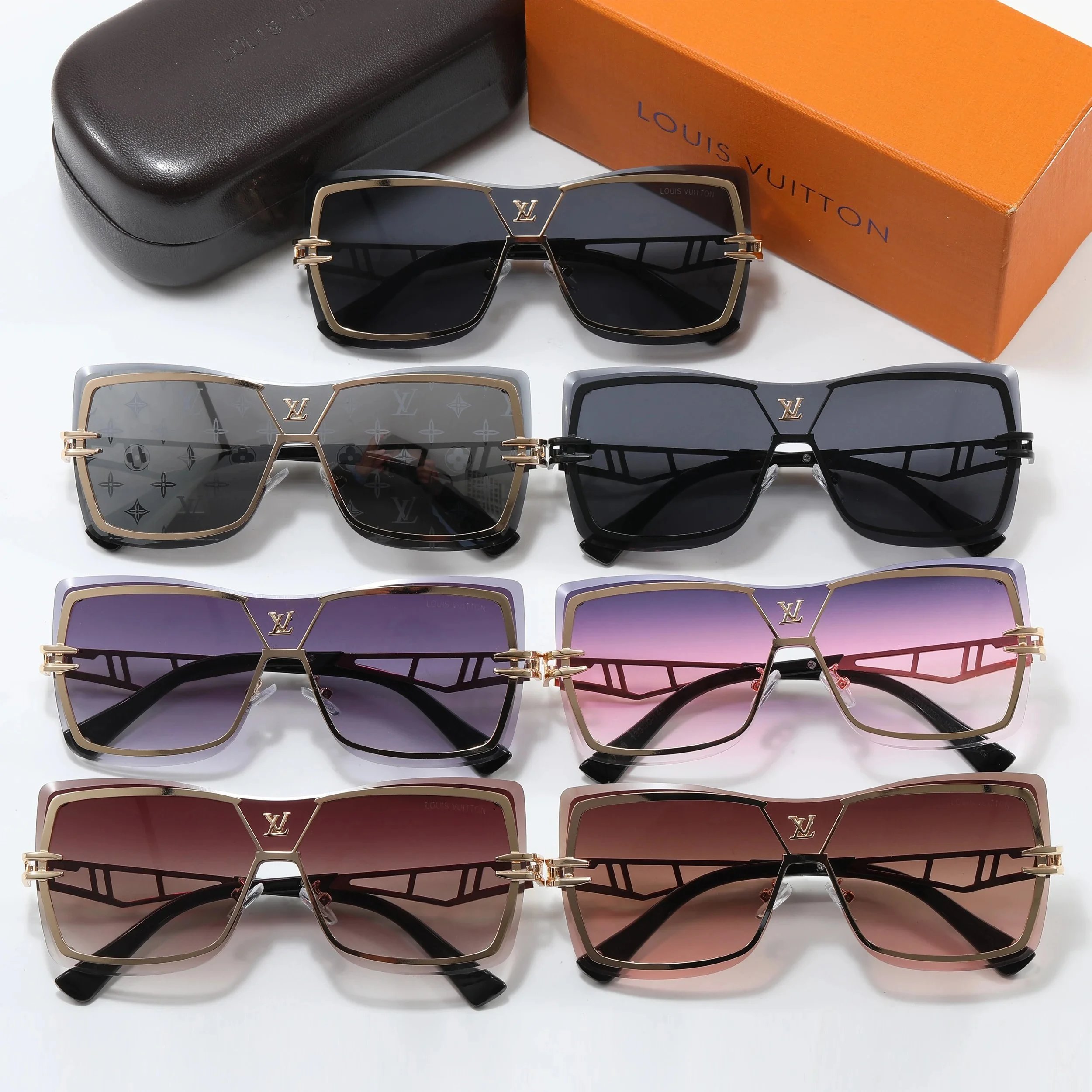 Louis Vuitton Aviator Sunglasses Black Gradient Lens - 3