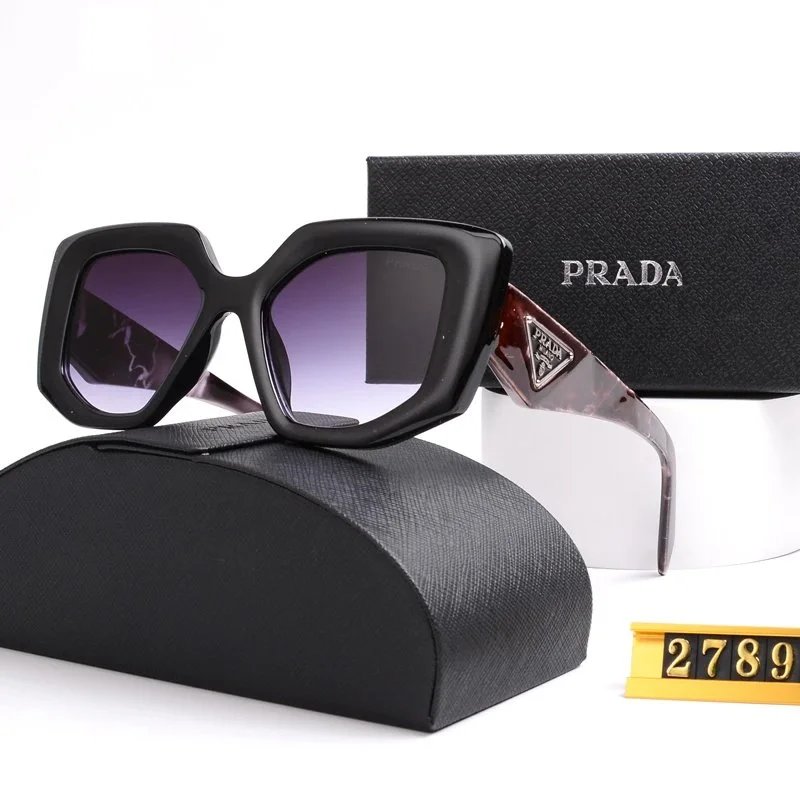 Prada Printed Acetate Oversized Sunglasses White Multicolor - 16