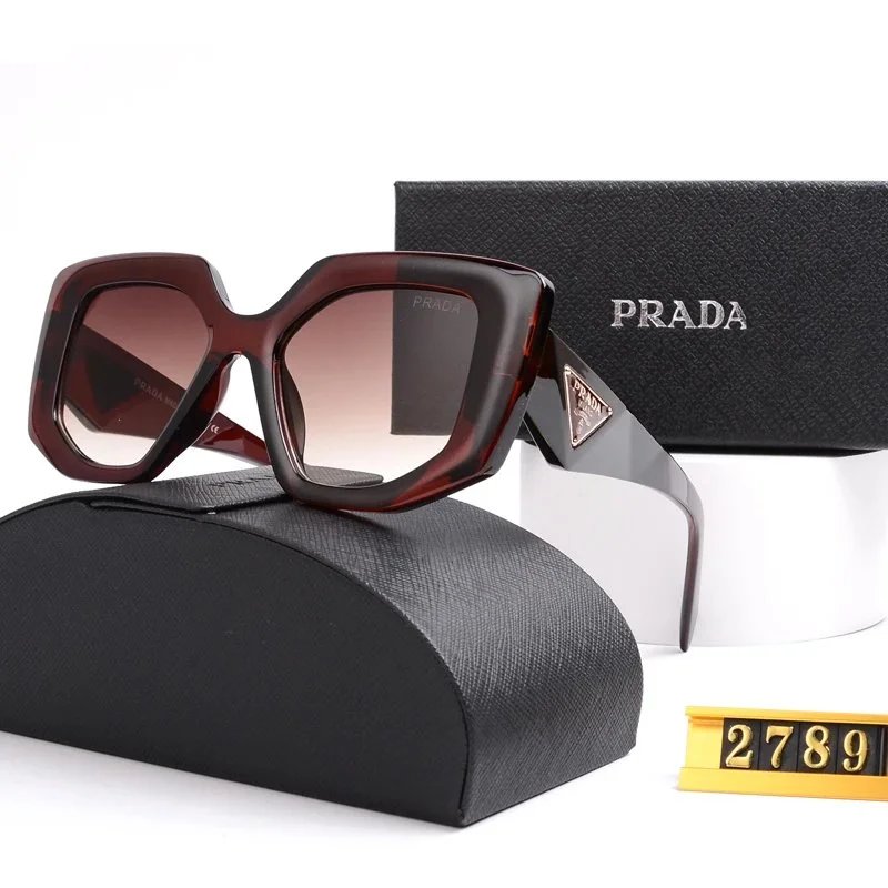 Prada Printed Acetate Oversized Sunglasses White Multicolor - 18