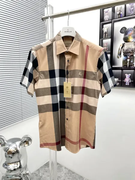Burberry Classic Check Short-Sleeve Shirt Beige Multicolor - 1