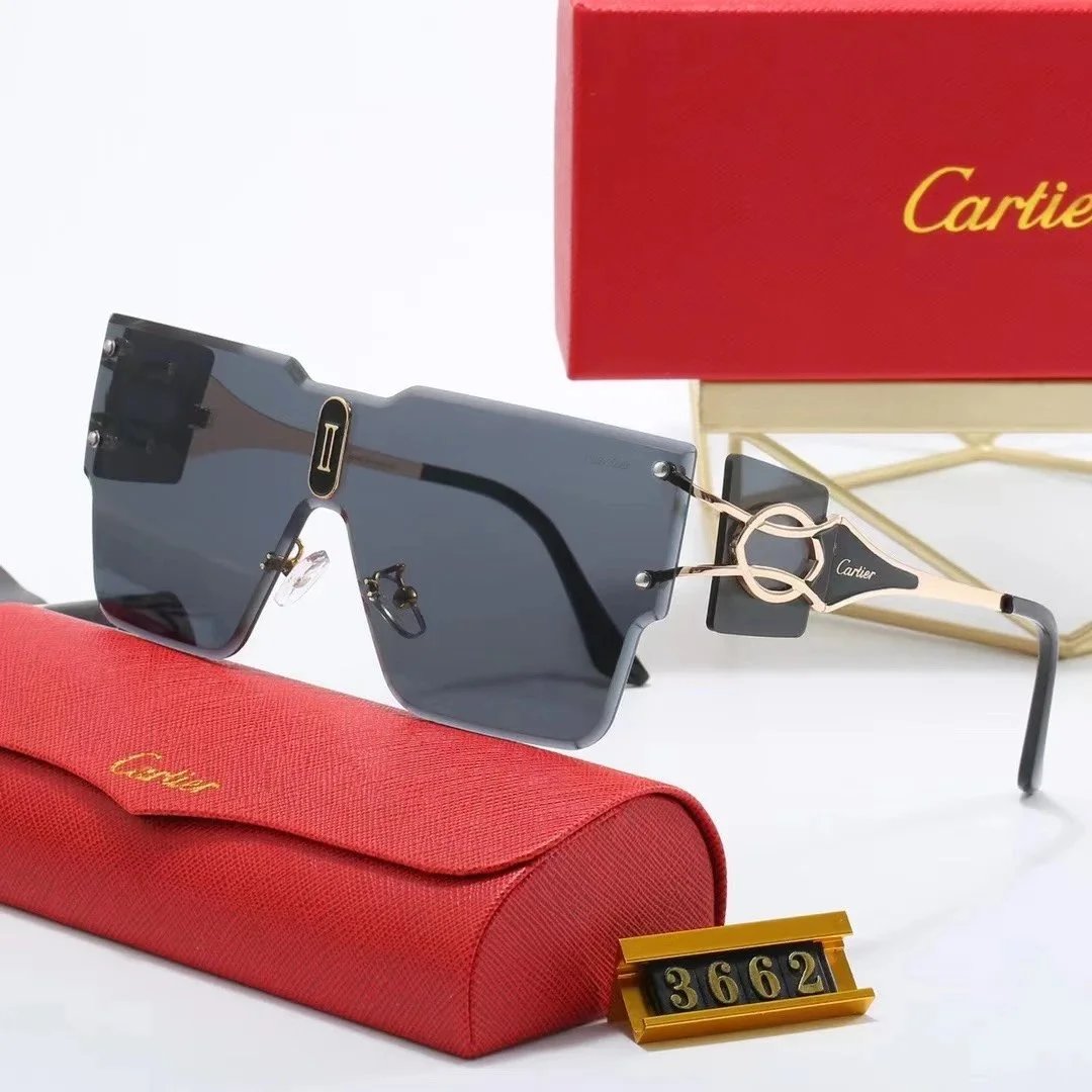 Cartier Round Gold-Tone Gradient Brown Sunglasses - 8