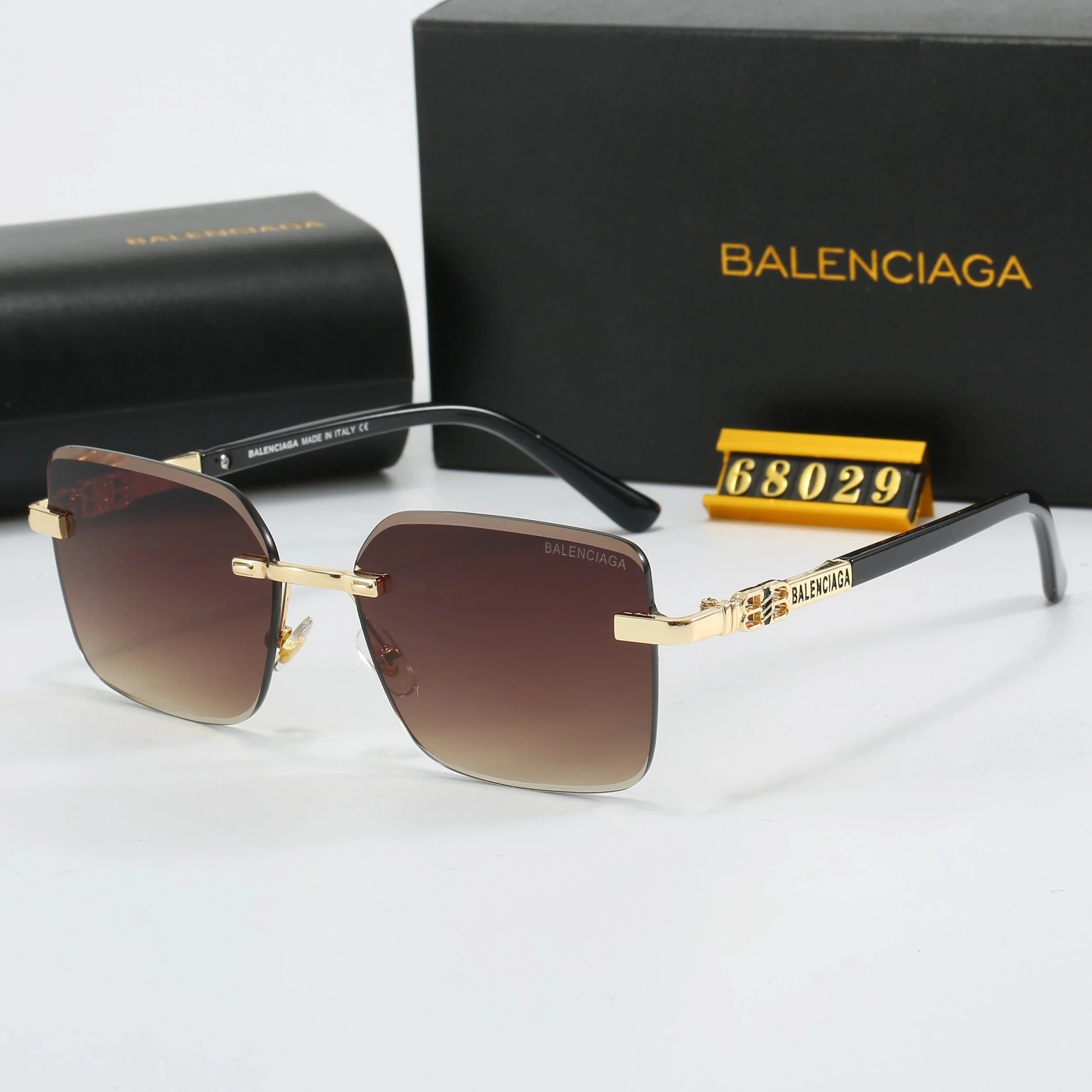 Balenciaga Rimless Gradient Purple Sunglasses - 7