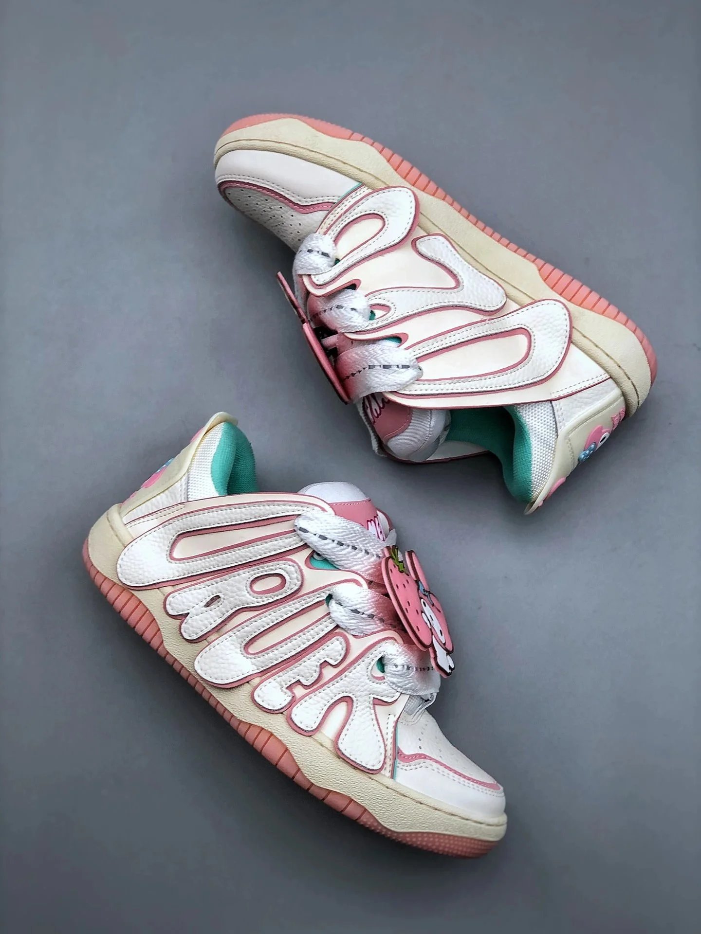 Hello Kitty x [Unknown] Chunky Sneakers Beige Blue Pink Multicolor - 15
