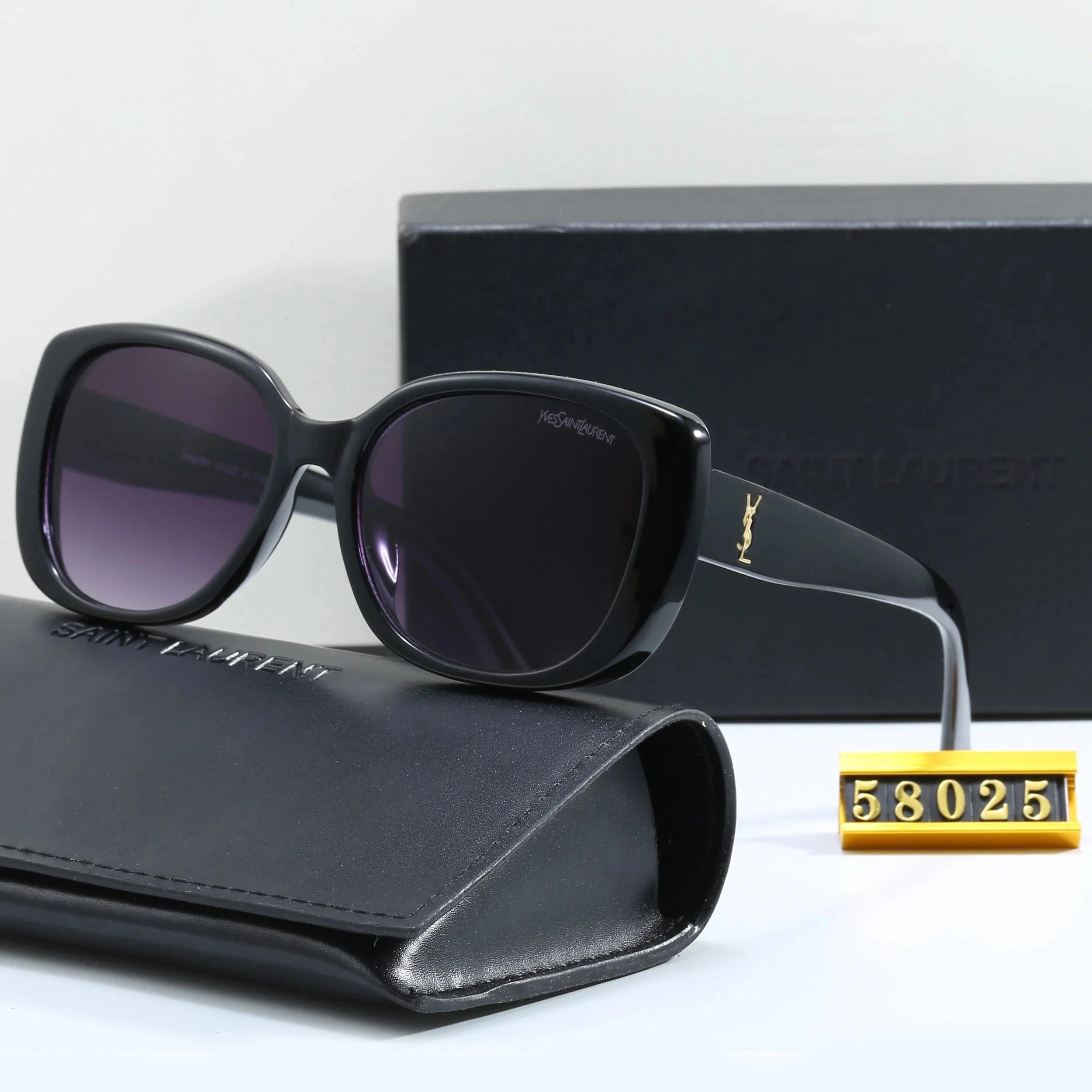 Saint Laurent Square Tortoiseshell Sunglasses - 9