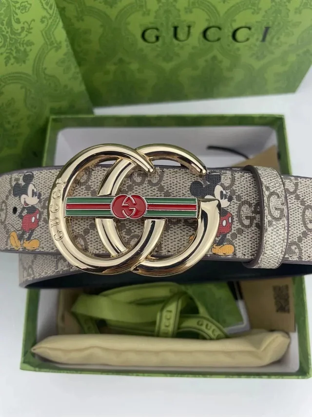 Burberry Belts B Monogram Buckle Check-Pattern Belt product detail image 4