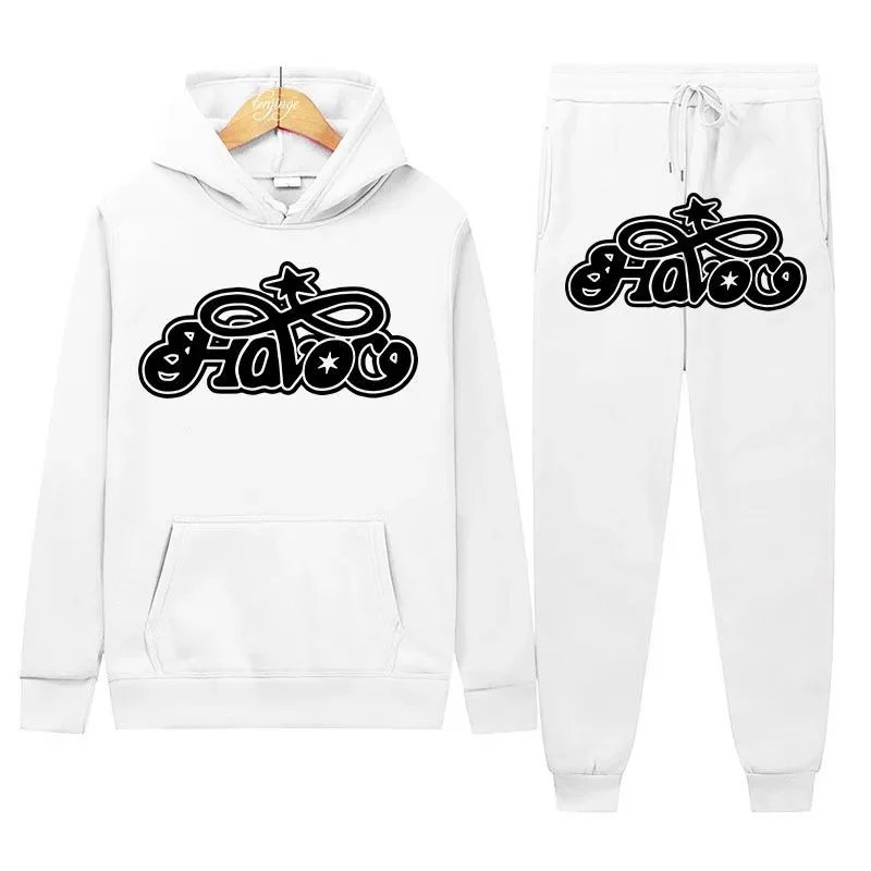 Design HAVOC Graphic Hoodie and Sweatpants Set Yellow - 25