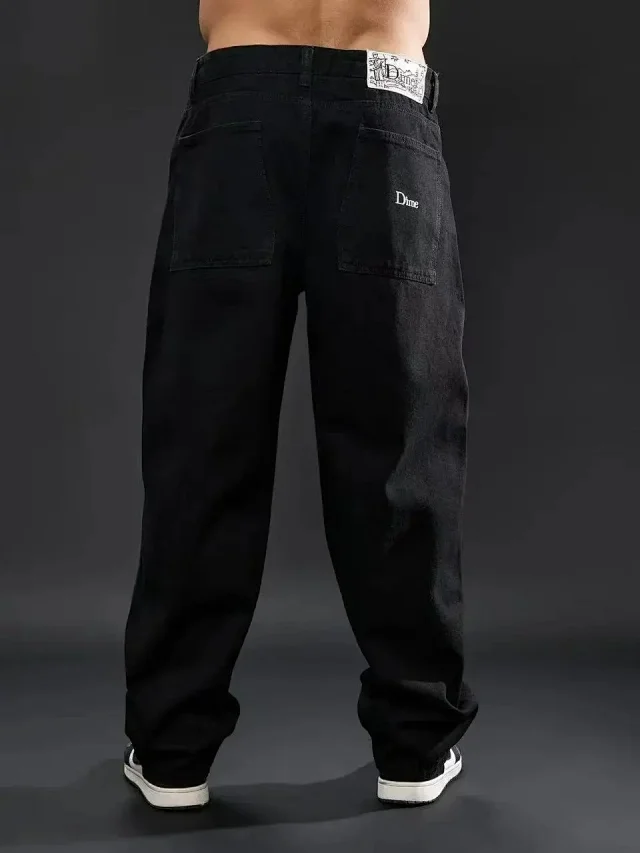 Dime Jeans Loose-Fit with Embroidered Back Pocket Logo product detail image 3