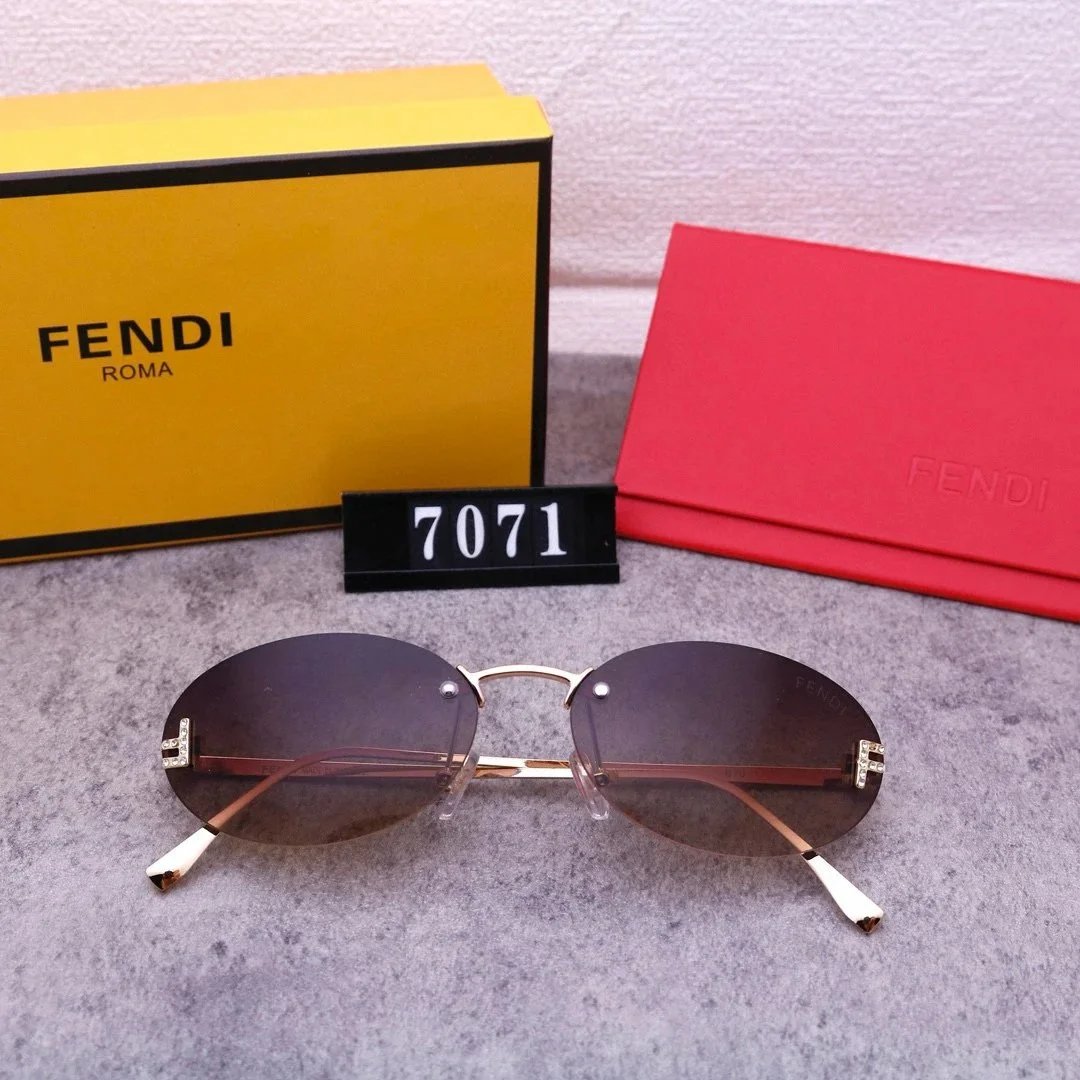 Fendi Square Frame Yellow Lens Sunglasses - 3