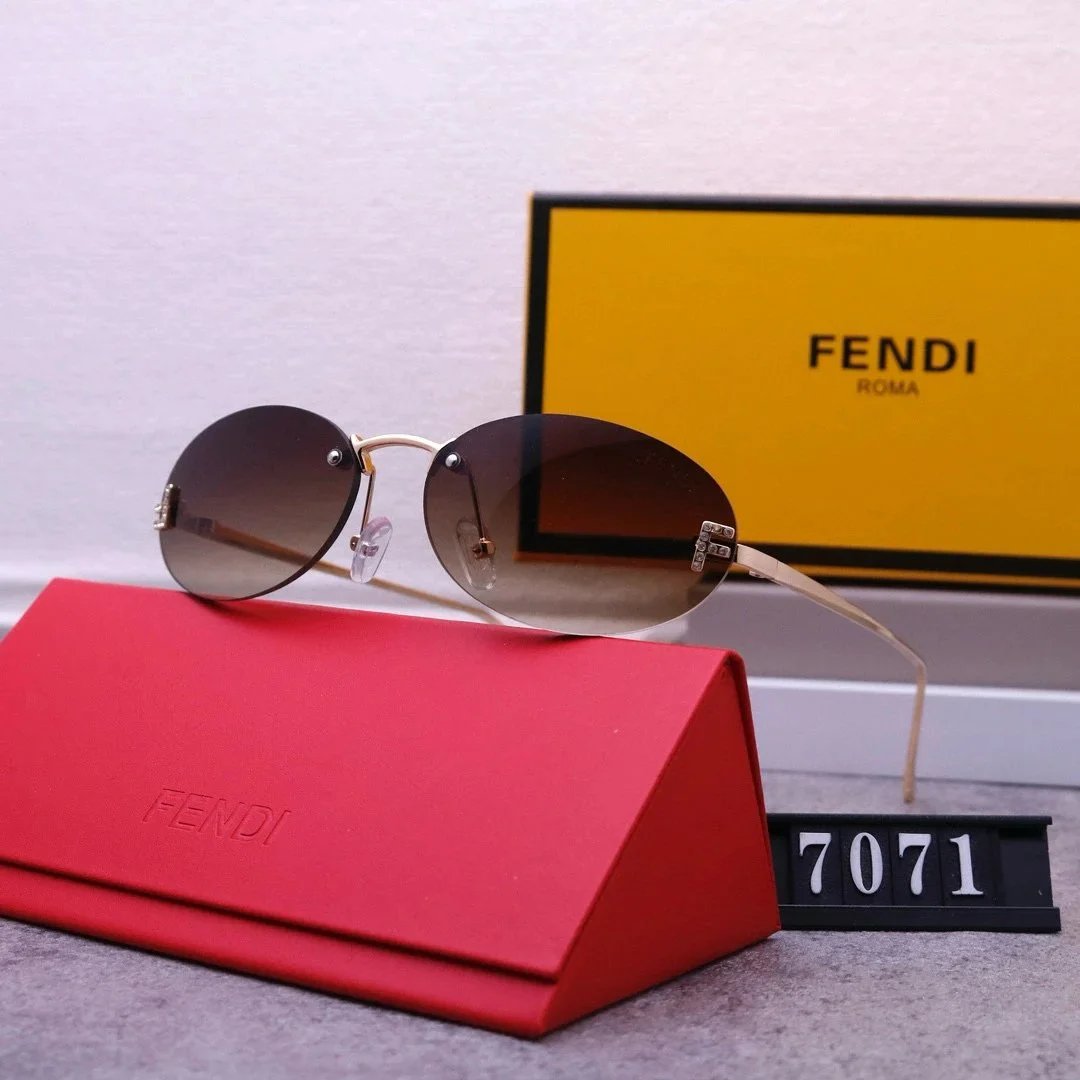 Fendi Square Frame Yellow Lens Sunglasses - 10