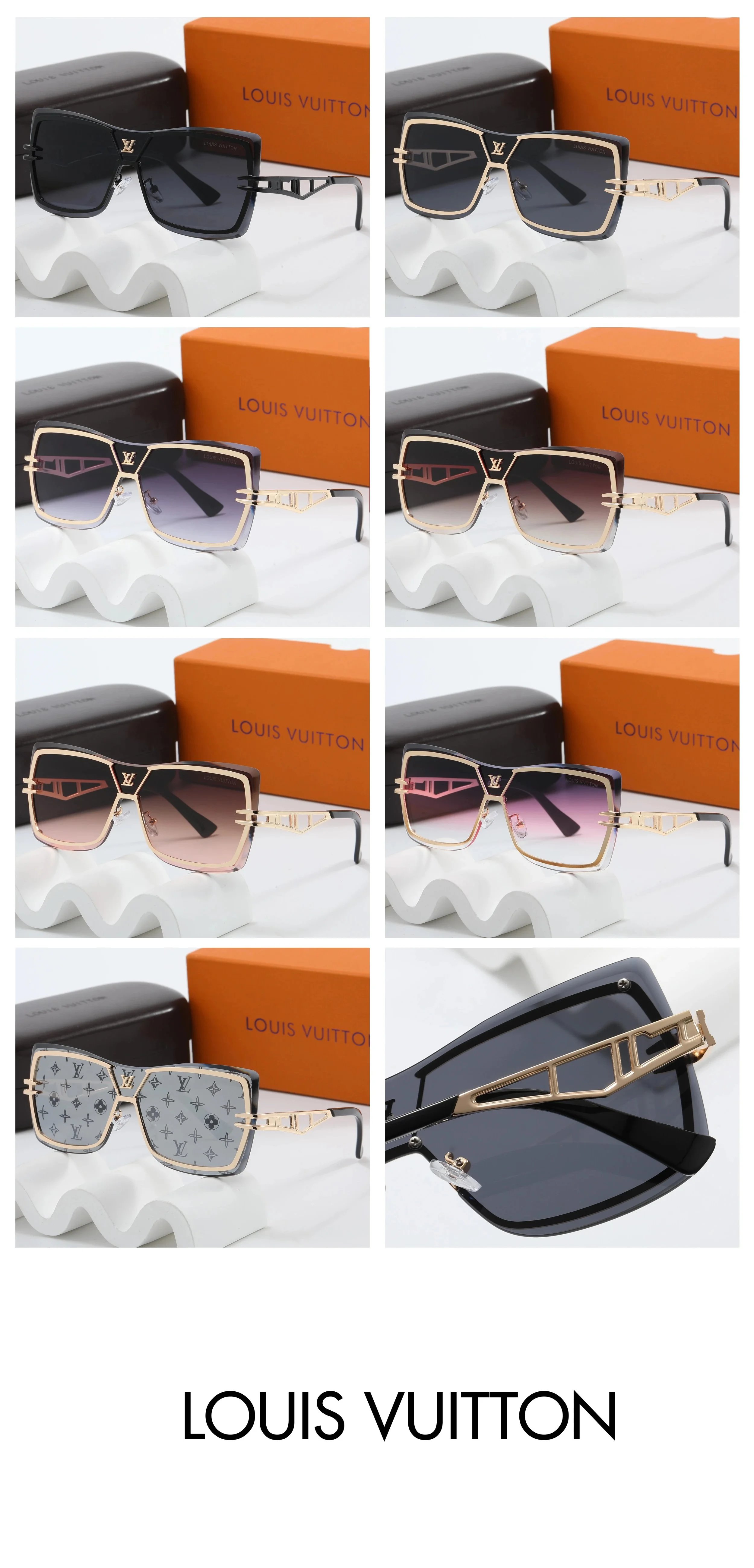 Louis Vuitton Aviator Sunglasses Black Gradient Lens - 2