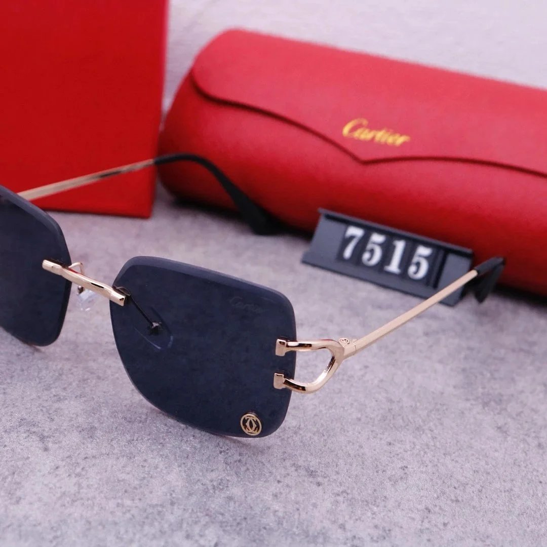 Cartier Santos de Cartier Aviator Gradient Brown Sunglasses Eyewear - 5