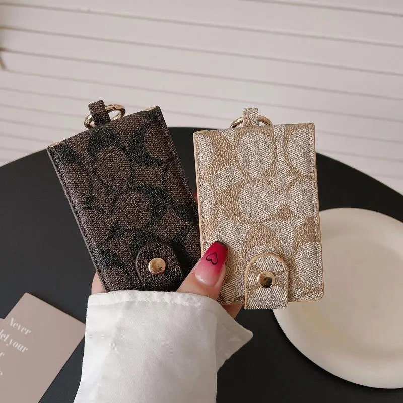 Coach Signature Print Envelope Card Holder Brown Wallet - 4