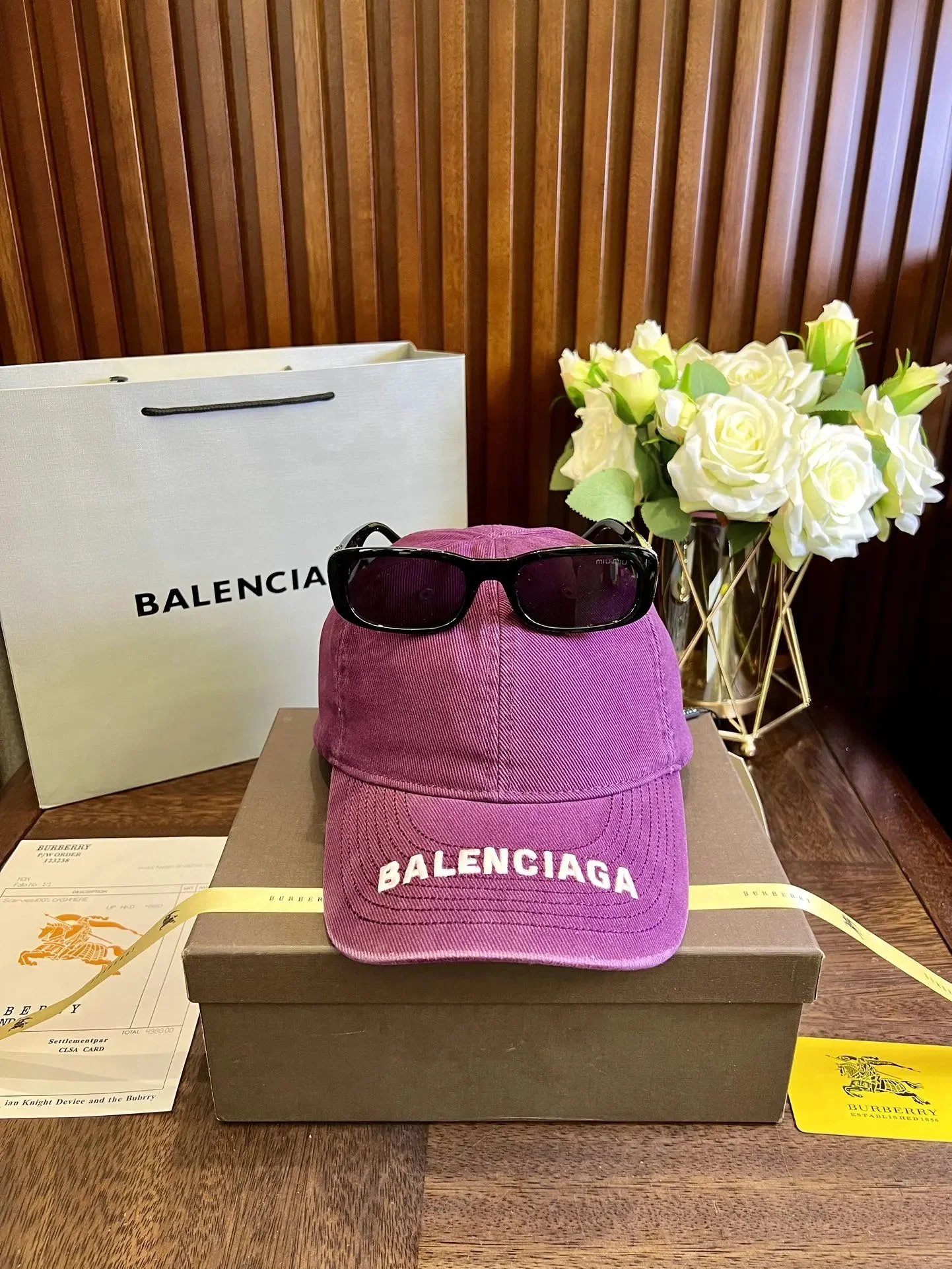 Celine Triomphe Logo Baseball Cap Beige with Sunglasses - 10
