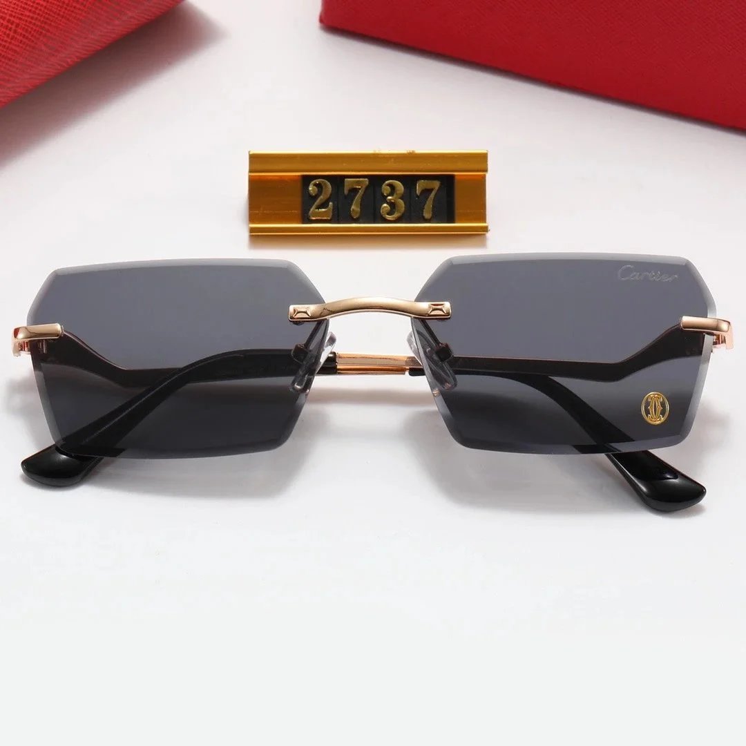 Cartier Sunglasses Blue Gradient Rimless Optical Glasses Eyewear - 6