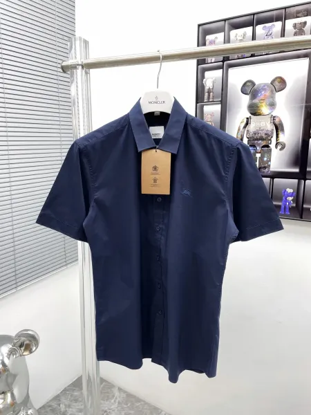 Burberry Short-Sleeve Shirt Navy Blue - 1