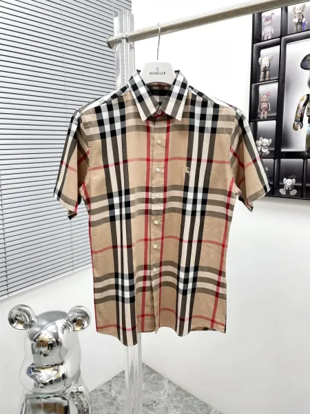 Burberry Classic Check Short-Sleeve Shirt Beige Multicolor - 1