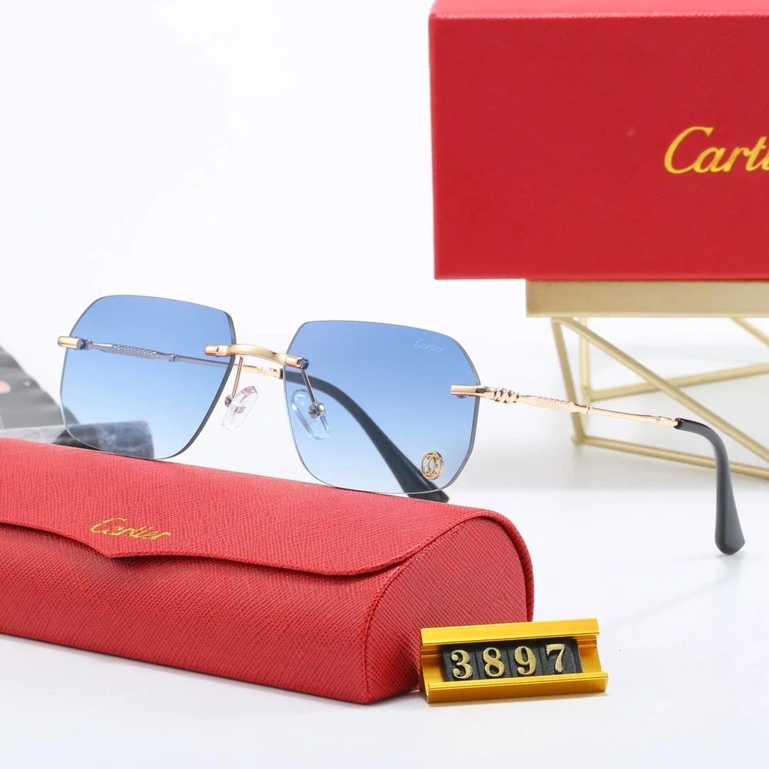 Cartier Eyewear Double-bridge gradient-lens sunglasses — 18