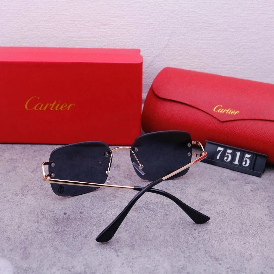 Cartier Santos de Cartier Aviator Gradient Brown Sunglasses Eyewear - 4