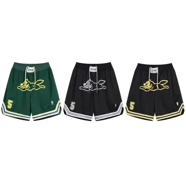 Design Icecream Dog Logo Mesh Shorts Black Shorts - 11