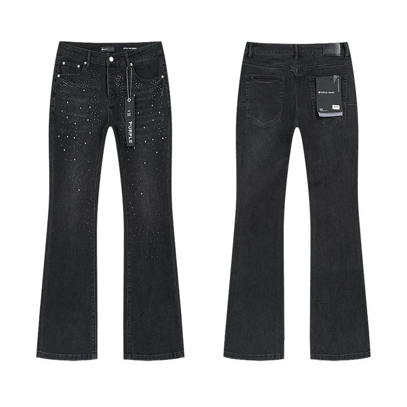 Purple Brand — Splatter-Paint Distressed Straight-Leg Jeans - rep Purple Brand