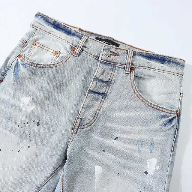Purple Jeans Distressed Slim-Fit product detail image 13