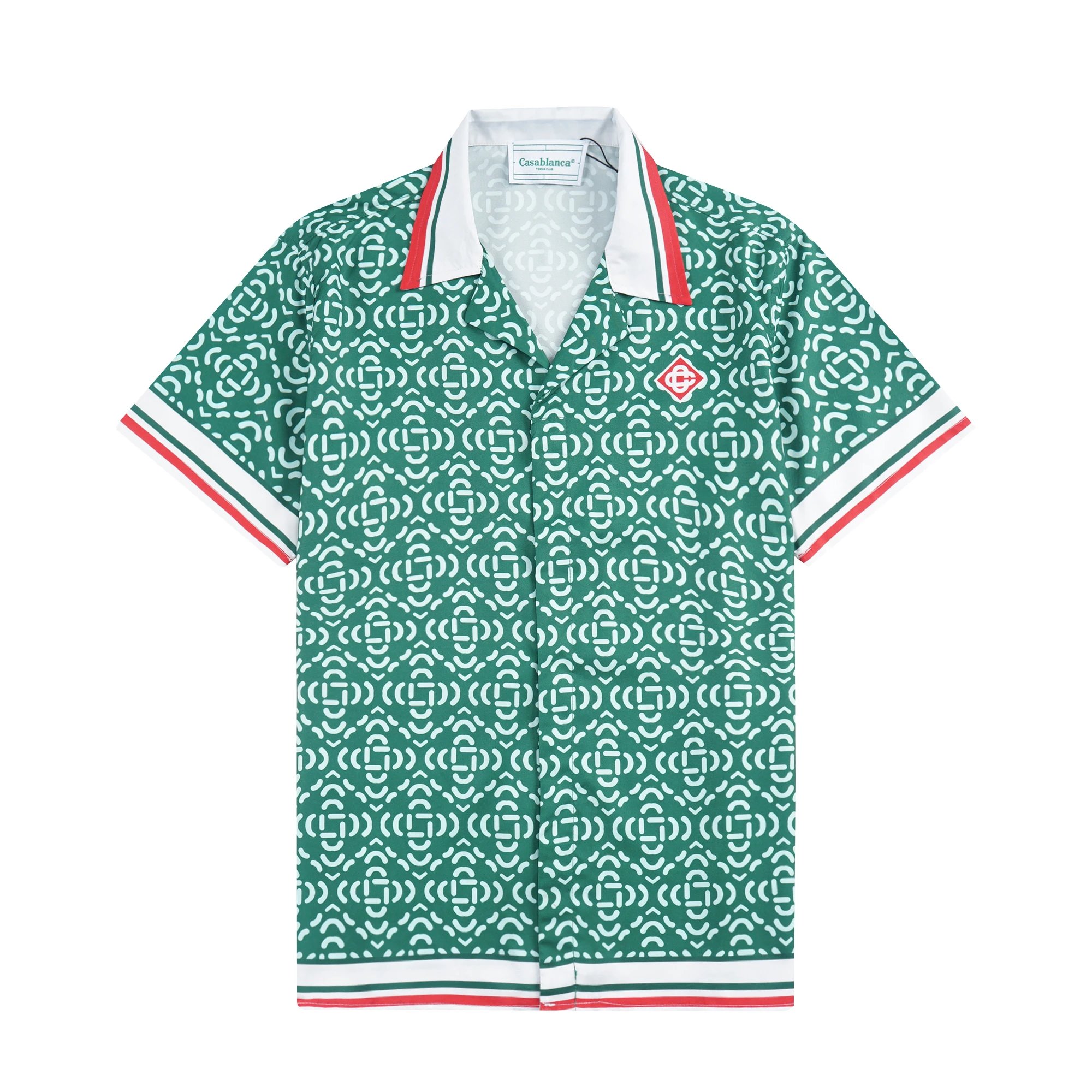 Casablanca Shirts Short-Sleeve Printed Button-Up Shirt — 9