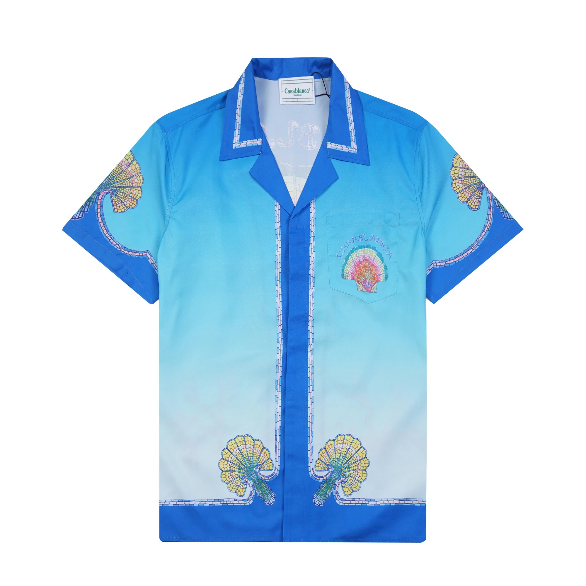 Casablanca Shirts Short-Sleeve Printed Button-Up Shirt — 14