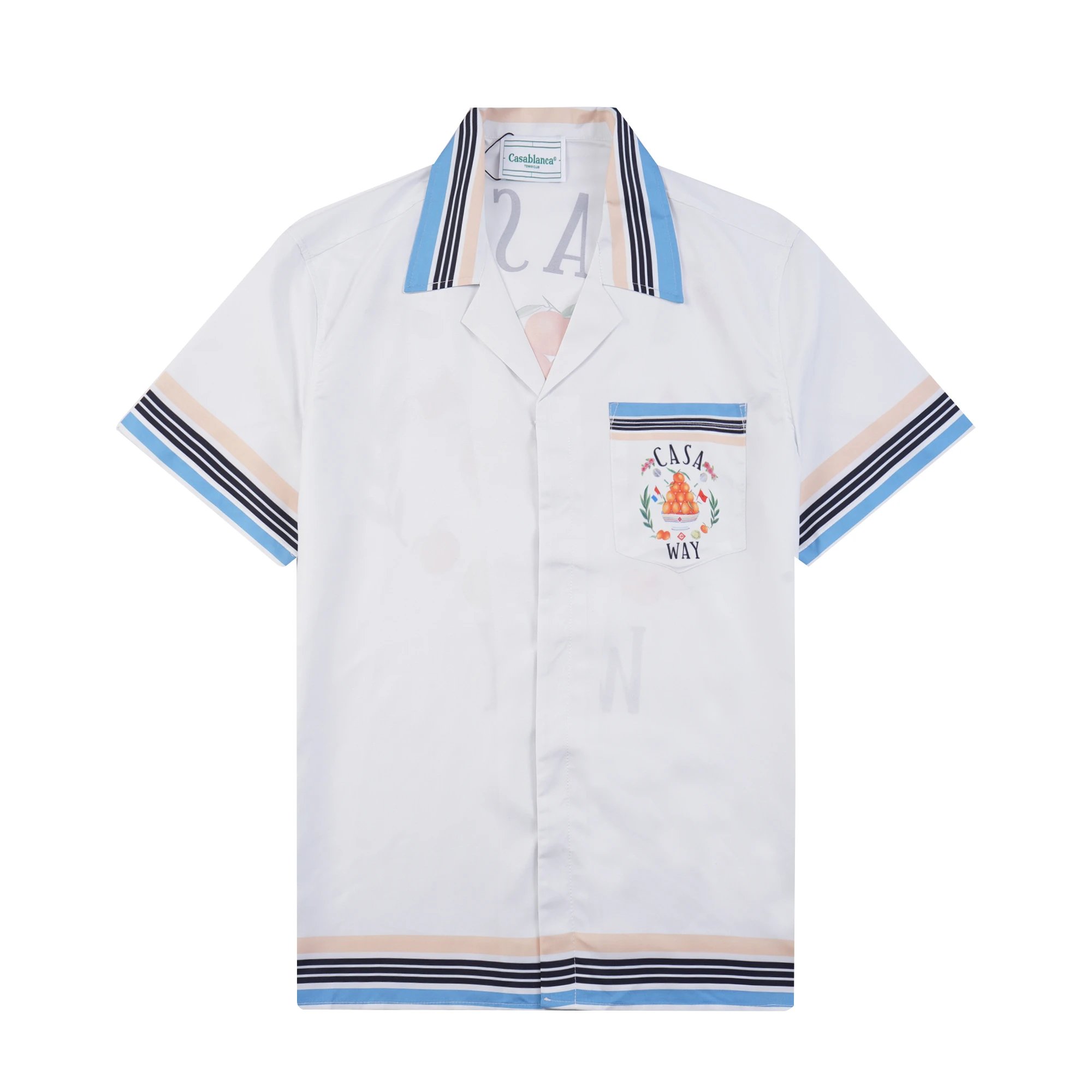 Casablanca Shirts Short-Sleeve Printed Button-Up Shirt — 21