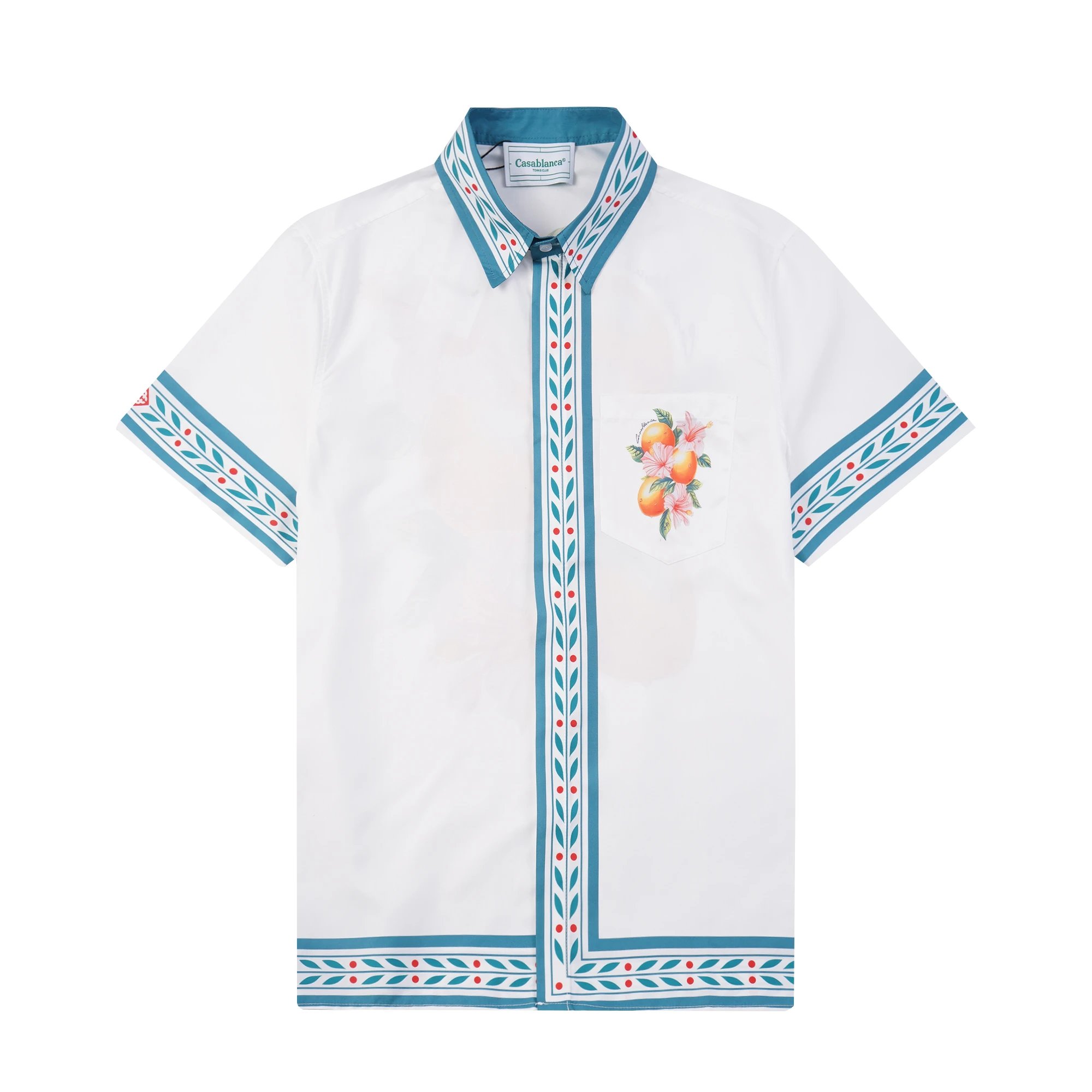 Casablanca Shirts Short-Sleeve Printed Button-Up Shirt — 12