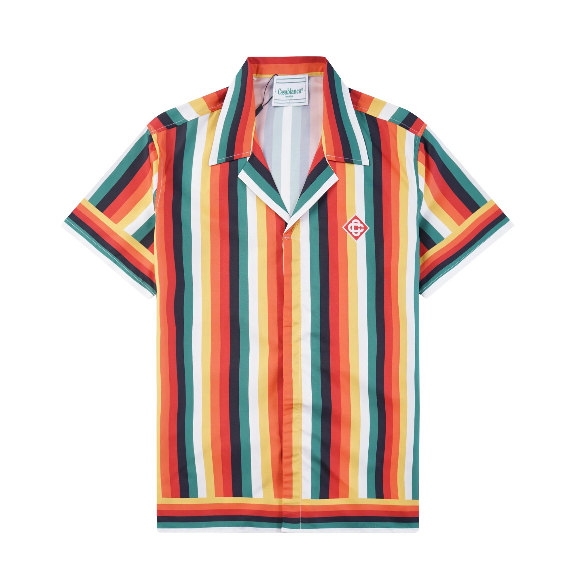 Casablanca Shirts Short-Sleeve Printed Button-Up Shirt — 20
