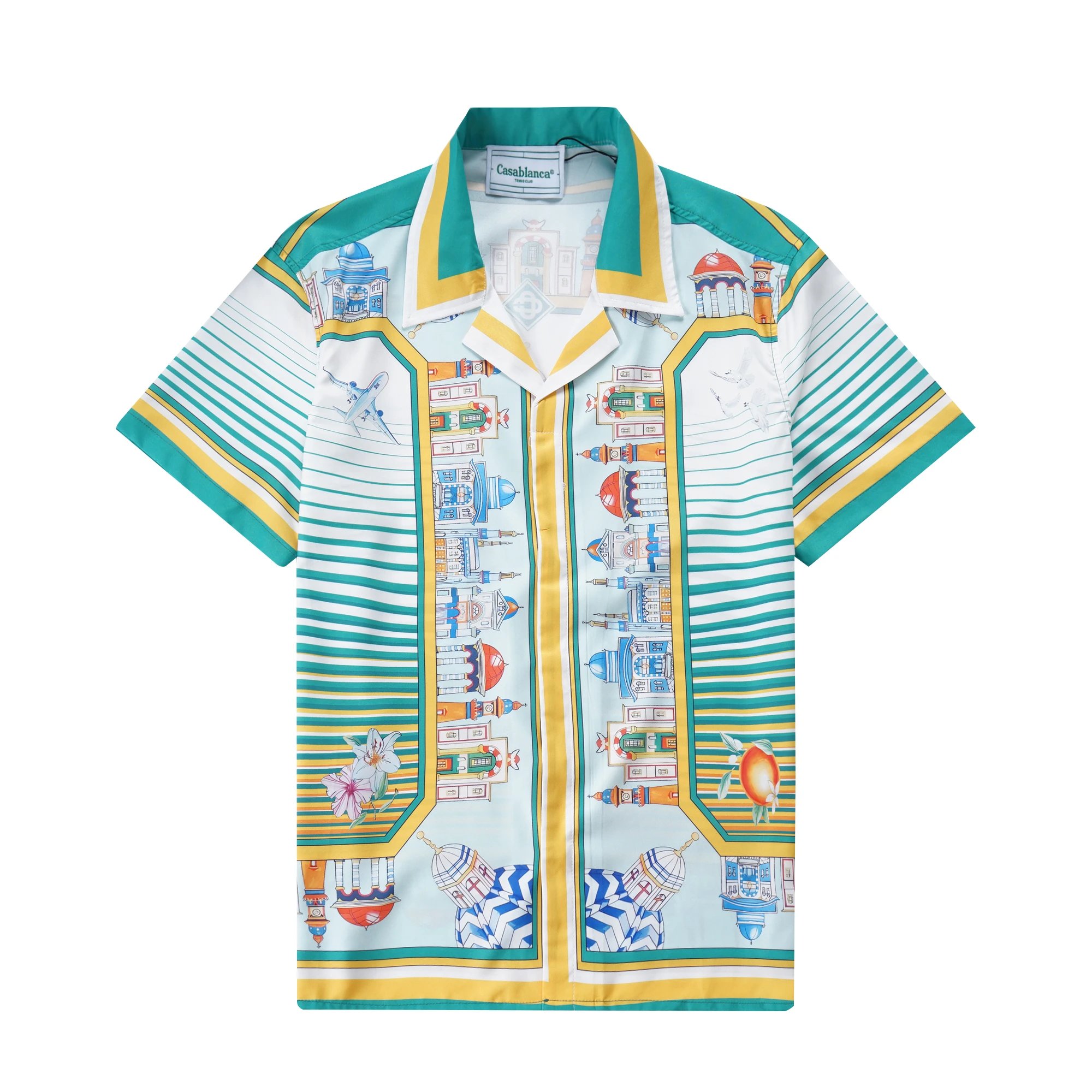 Casablanca Shirts Short-Sleeve Printed Button-Up Shirt — 1
