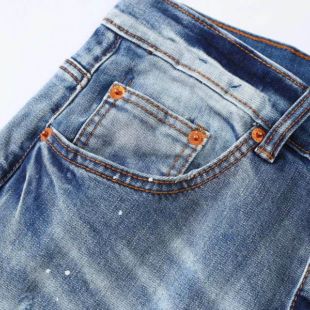 Purple Jeans Distressed Slim-Fit product detail image 12