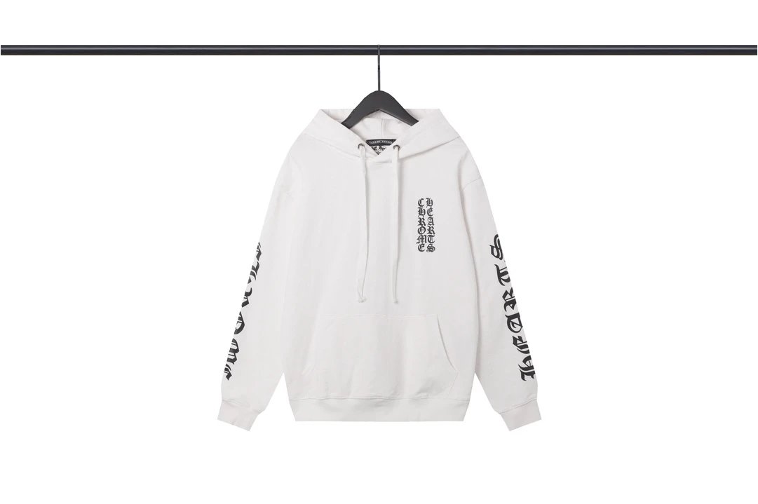 Chrome Hearts Gothic Letter Print Hoodie - rep bluzy z kapturem