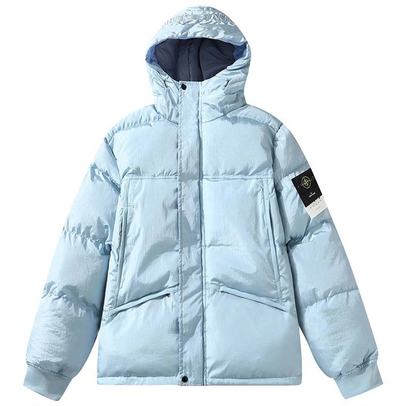 Stone Island Crinkle Reps Down Puffer Jacket Black Coat Medium