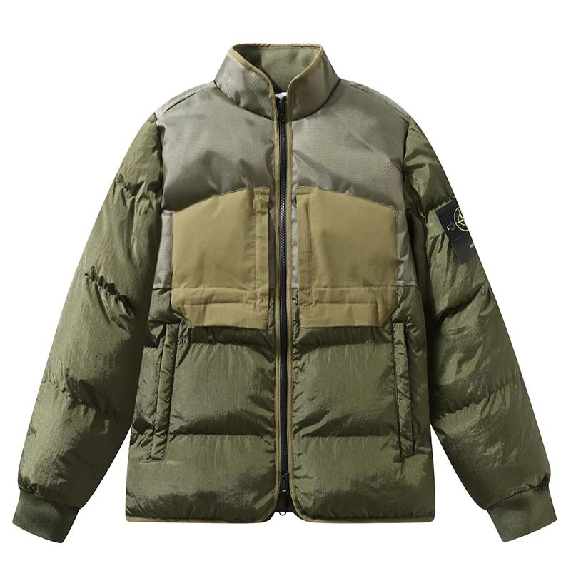 Stone Island Crinkle Reps Down Puffer Jacket Black Coat Medium