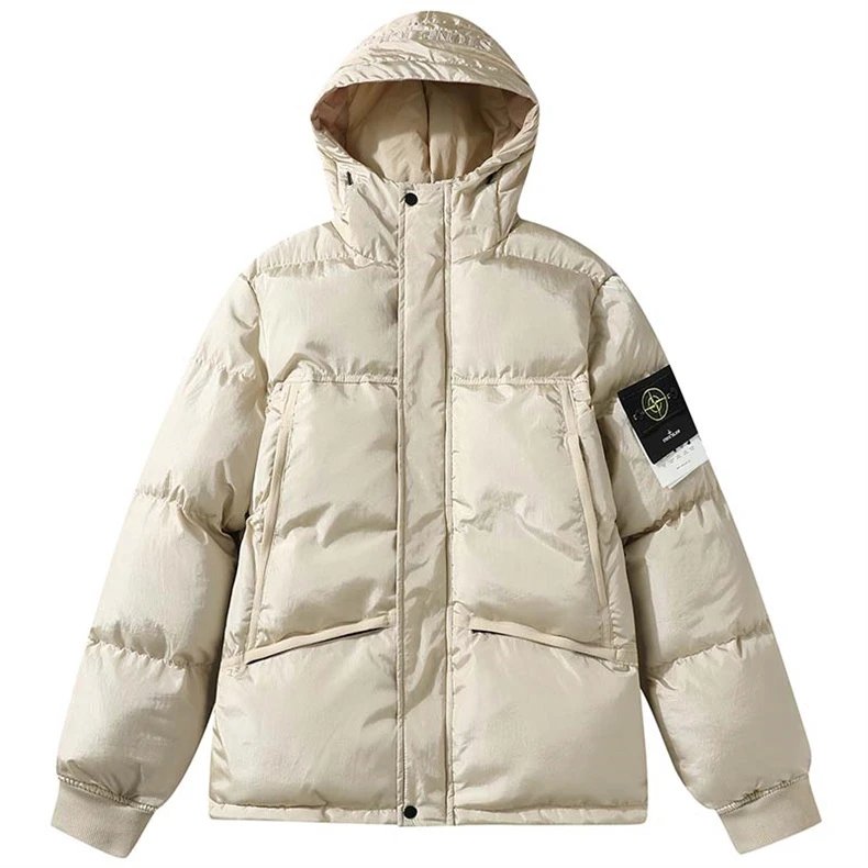 Stone Island Crinkle Reps Down Puffer Jacket Black Coat Medium